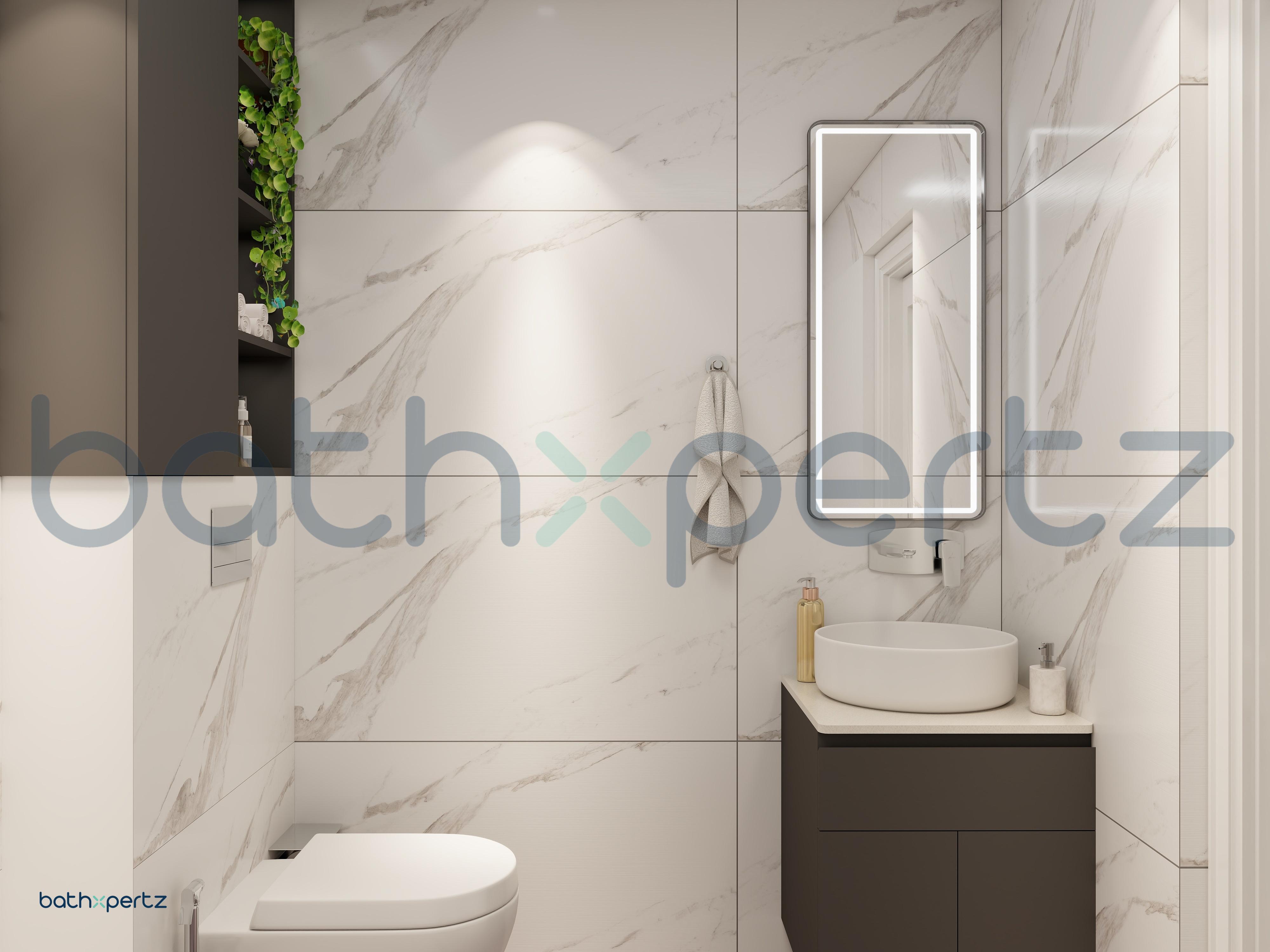 Luminous Serenity | Space Saving Bathroom Design