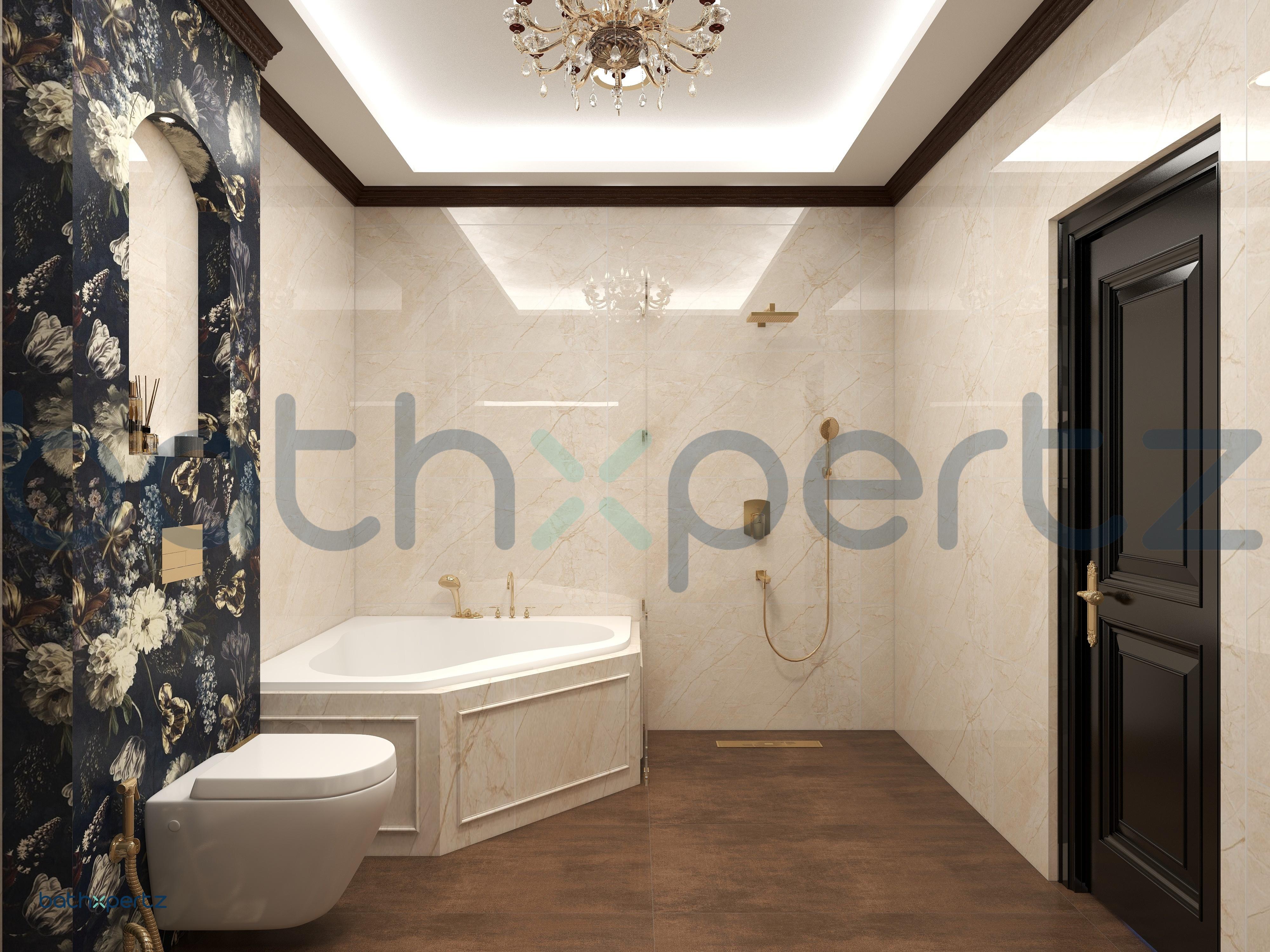 Heritage Charm | Traditional Bathroom with Corner Bathtub