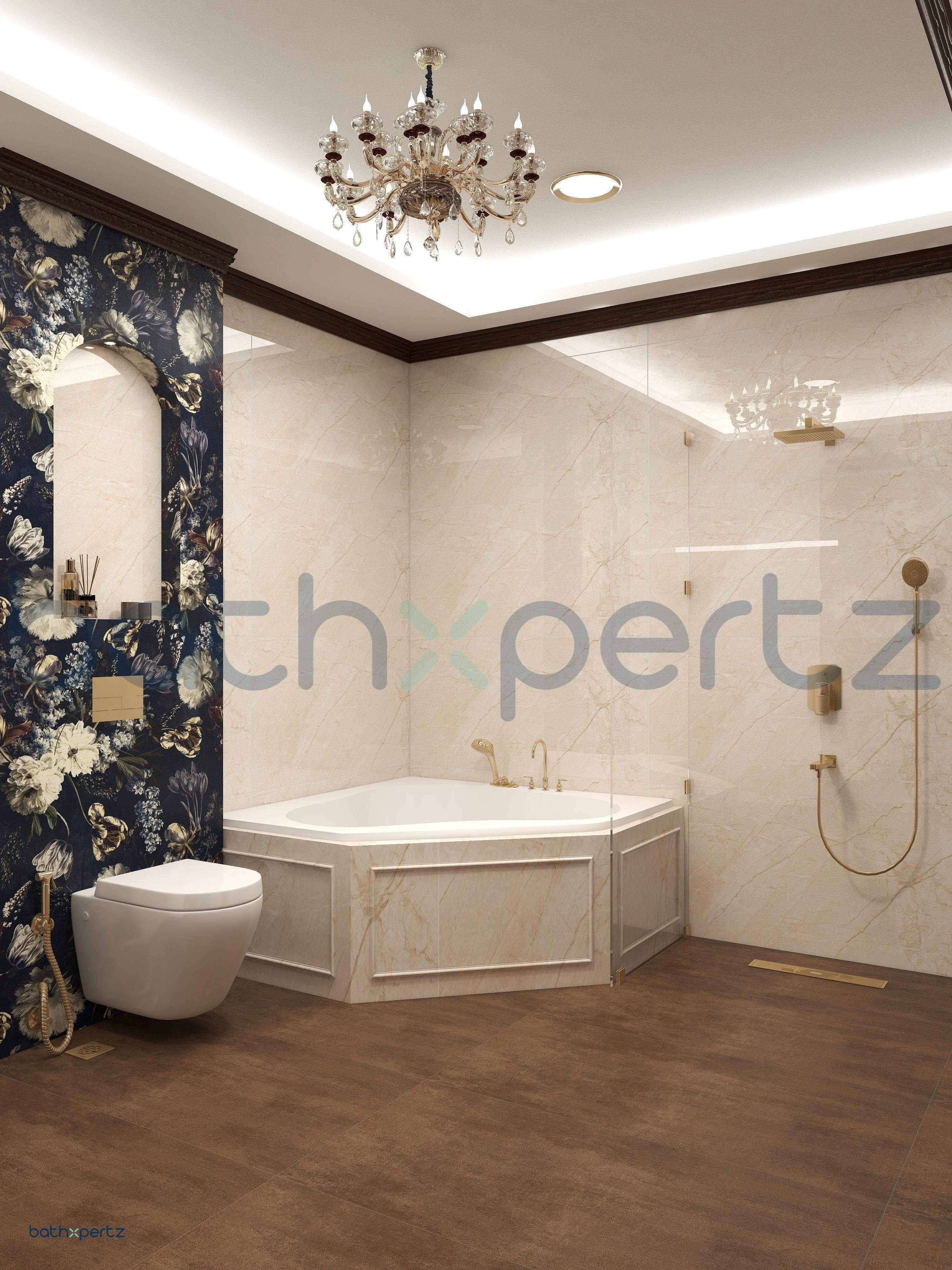 Heritage Charm | Traditional Bathroom with Corner Bathtub