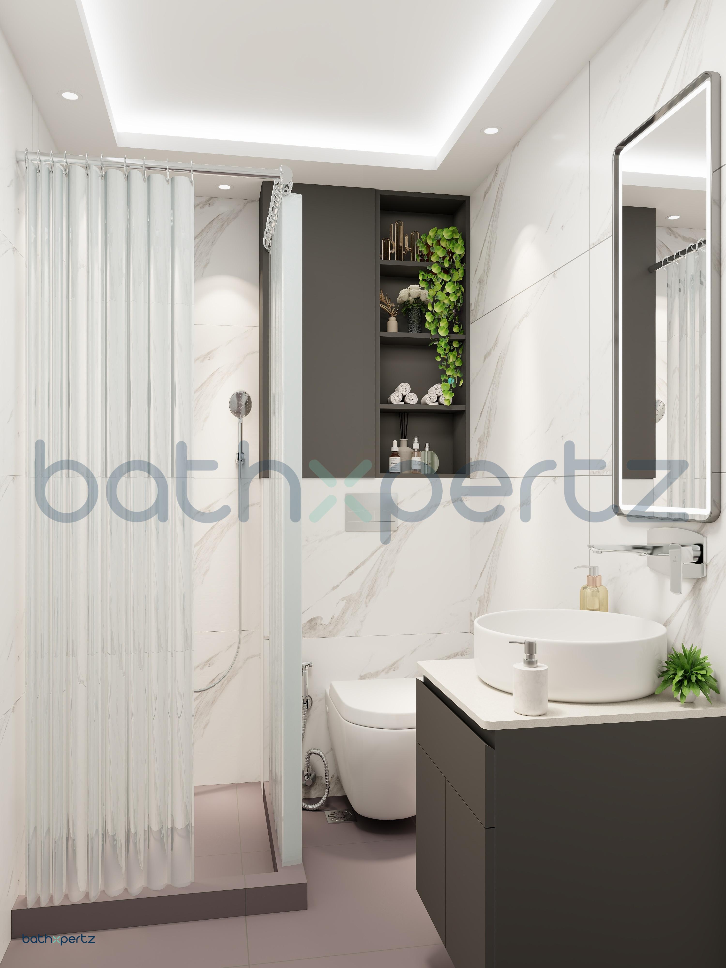 Luminous Serenity | Space Saving Bathroom Design room view