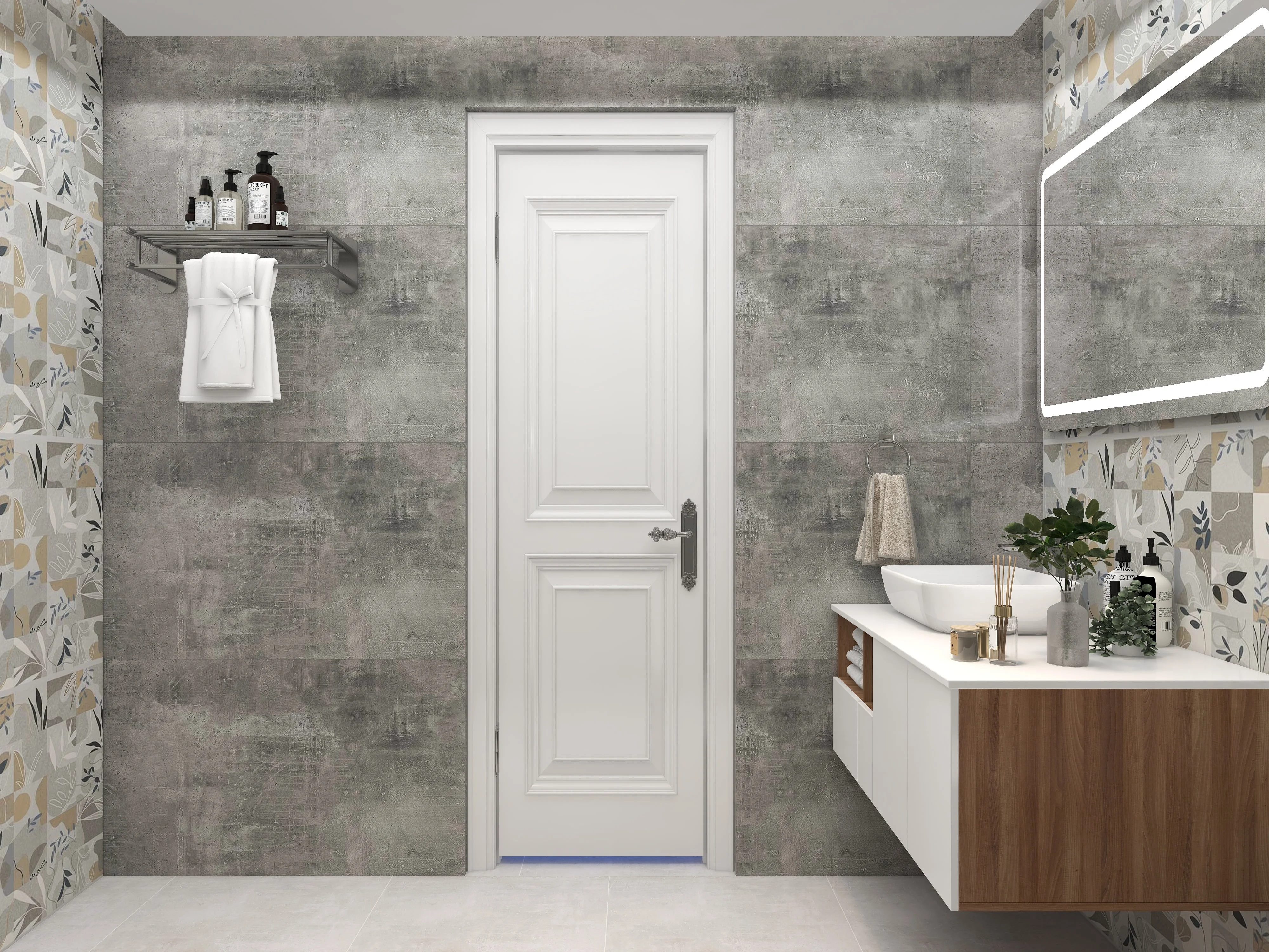 Obsidian Artistry | Artistic Regular Bathroom Design