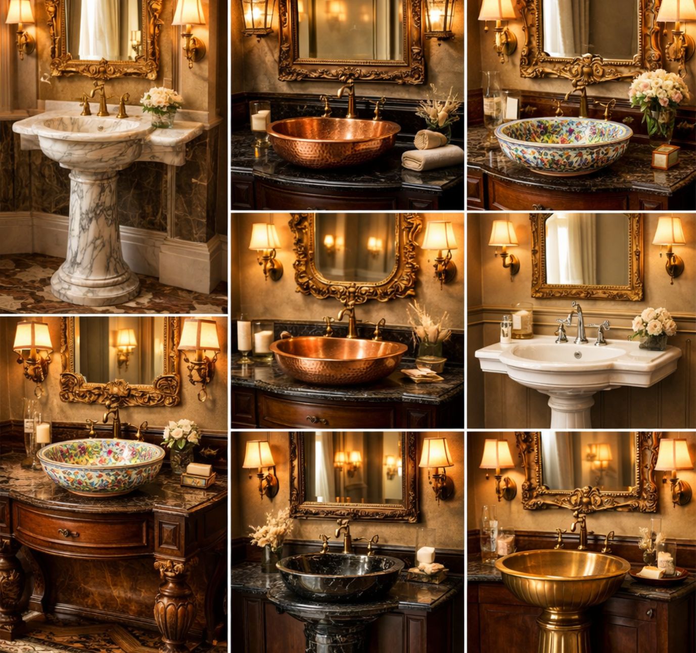 Traditional wash basin designs for bathroom